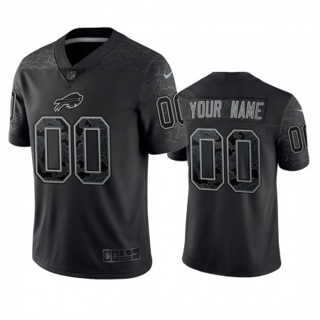 Maillot Homme Buffalo Bills Personnalisé Noir Reflective Limited